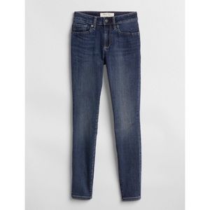 Gap mid-rise curvy skinny jeans in dark indigo